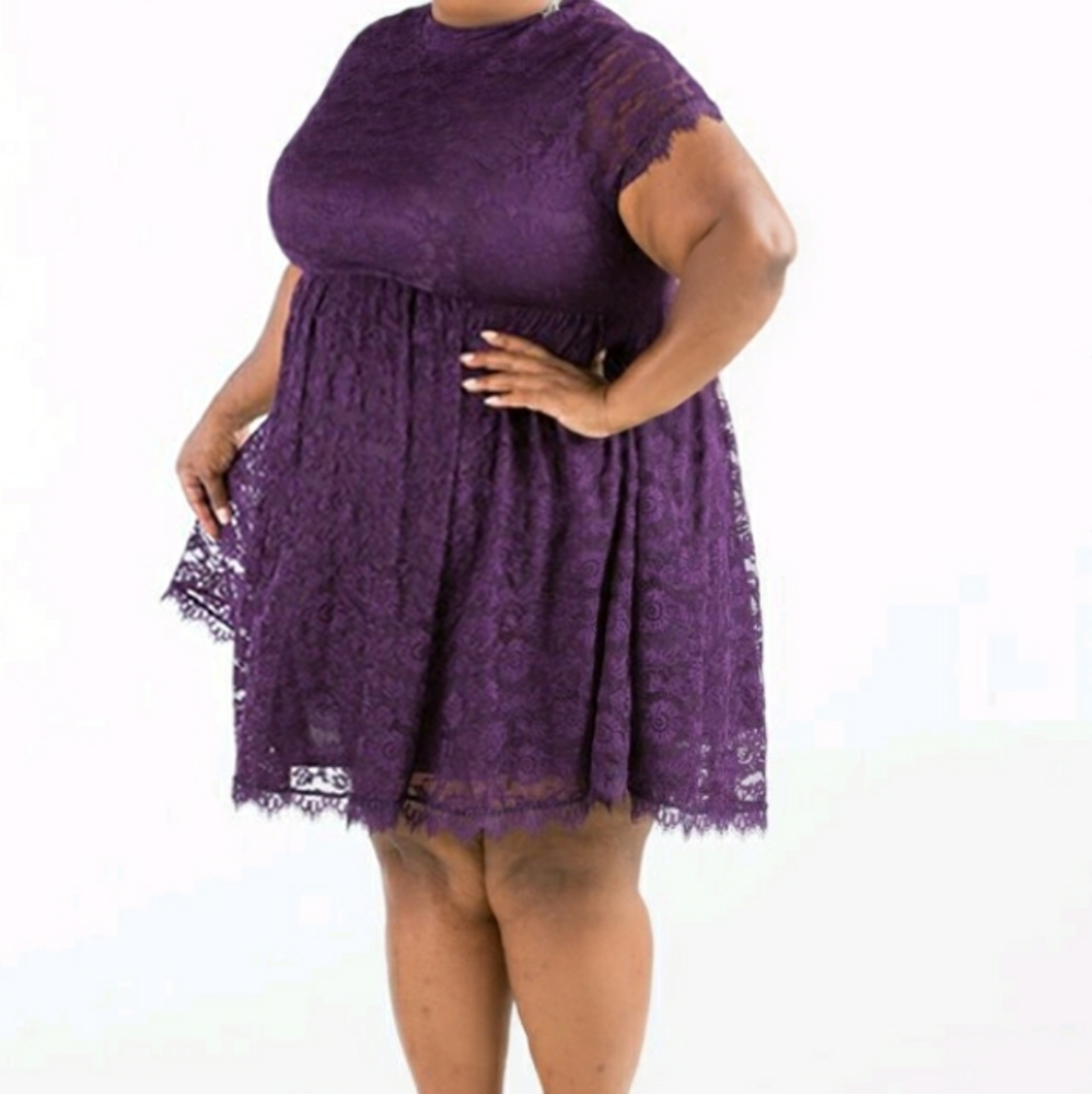 Torrid purple lace dress